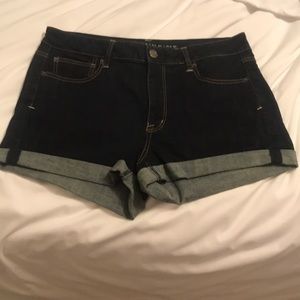 Dark denim shorts